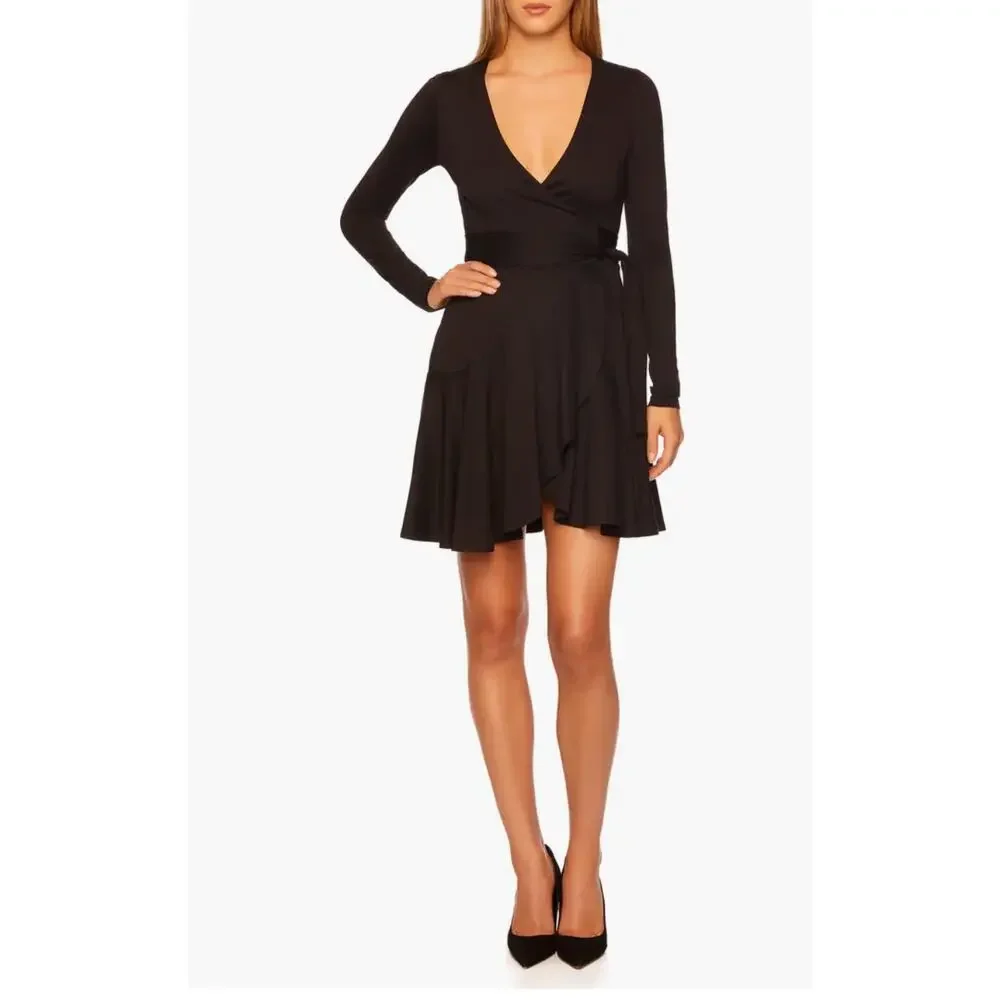Susana Monaco Long Sleeve Warp Dress Size Medium NEW - Picture 7 of 8